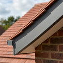L Return Aluminium Fascia Board 30mm – 3m — RAL 7036 (in use)
