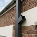 72x72mm Flush Joint Downpipe Branches — 92.5° & 112.5° — RAL 7022 / 112.5 Degrees (in use)