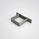 Aluminium Downpipe Clip 72×72mm with 5mm Wall Spacing — RAL 7037