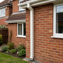 Flush Joint Aluminium Downpipe 72×72mm × 3m — RAL 9010 (in use)