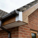 UF1 Aluminium Fascia Board Joint Cover - U Return Profile — RAL 9006 (in use)