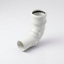 Traditional Adjustable Swanneck 76mm Dia Downpipe Connector — RAL 9016