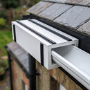 Aluminium Coping Fixing/Joint Brackets 1500mm Centres — RAL 9016 (in use)