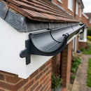 Half Round Aluminium Gutter Fascia Bracket 125mm — RAL 7016 (in use)