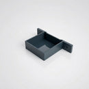 Aluminium Downpipe Clip 72×72mm with 5mm Wall Spacing — RAL 7016