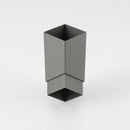 Flush Joint Aluminium Downpipe 72×72mm × 3m — RAL 7037