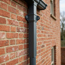 Traditional Aluminium Downpipe 72x72mm x 3m Eared Socket — RAL 7016 (in use)