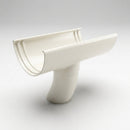 Half Round Aluminium Gutter Outlet 63mm Dia. 125mm — RAL 9010