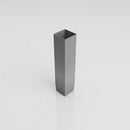 Aluminium Flush Joint Downpipe Sample — RAL 7037 / 72x72mm