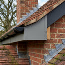 Aluminium Fascia Board Joint Cover V Return — RAL 7037 (in use)