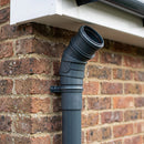 Traditional Adjustable Swanneck 76mm Dia Downpipe Connector — RAL 7016 (in use)