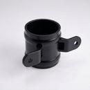 Traditional Downpipe Spare Socket 63mm Dia with Eared Fixings — RAL 9005