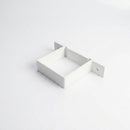 Aluminium Downpipe Clip 72×72mm Flush Joint — RAL 9016