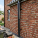 Aluminium Flush Joint Downpipe Sample — RAL 7021 / 63mmØ (in use)