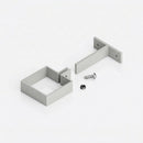 Adjustable Aluminium Pipe Clip 72×72mm – 30–100mm Offset — RAL 7035
