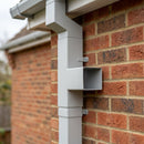 72x72mm Flush Joint Downpipe Branches — 92.5° & 112.5° — RAL 7035 / 92.5 Degrees (in use)