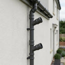 63mm Diameter Traditional Downpipe Branches 92.5° & 112.5° — RAL 7022 / 112.5 Degrees (in use)