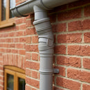 Traditional Adjustable Swanneck 76mm Dia Downpipe Connector — RAL 7036 (in use)