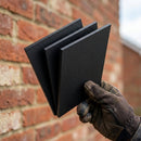 Aluminium Colour Plate Sample — Textured Black (in use)