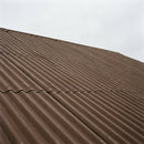Beaver Brown Big 6 corrugated fibre cement roofing sheets installed on an agricultural barn roof