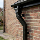 72x72mm Aluminium Adjustable Swanneck Offset — RAL 9005 (in use)