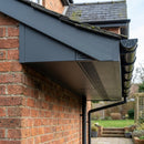 Aluminium Soffit Boards – Plain or Vented with Exterior Coating — RAL 7016 / 180mm Wide | Vented (in use)