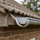 Half Round Aluminium Gutter Top Rafter Bracket 125mm — RAL 7035 (in use)