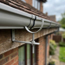 130mm Rise and Fall Gutter Bracket for Deepflow Aluminium System — RAL 7036 (in use)