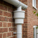 76mm Ø Outlet to Downpipe Length Connector — RAL 7035 (in use)