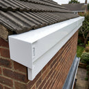 Aluminium Coping Stop End – Secret Fix 75mm — RAL 9016 (in use)