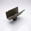 Moulded Ogee Gutter Outlet 63mm Dia, 125 x 100mm — RAL 7022