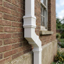 Traditional Aluminium Downpipe Bends 72x72mm – 92.5° & 112.5° — RAL 9016 / 92.5 Degrees (in use)