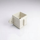 Traditional Downpipe Spare Socket Eared 72x72mm Aluminium — RAL 9010