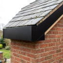 L Return Fascia Board Angle Covers – Aluminium Corner Fascia — RAL 9005 / 135 Deg Internal Angle (in use)