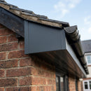 Aluminium Fascia Board Sample — RAL 7016 / 'V' Return (in use)