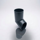 63mm Diameter Flush Joint Aluminium Downpipe Shoe — RAL 7016