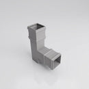 72x72mm Traditional Square Aluminium Downpipe Branches — RAL 7036 / 92.5 Degrees