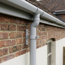 Adjustable Aluminium Pipe Clip 76mm Diameter — RAL 7035 (in use)