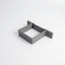 Aluminium Downpipe Clip 72×72mm Flush Joint — RAL 7037