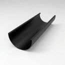 Half Round Gutter Sample – Aluminium — Textured Black