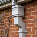 Traditional Aluminium Downpipe Bends 72x72mm – 92.5° & 112.5° — RAL 7036 / 92.5 Degrees (in use)