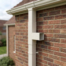 72x72mm Flush Joint Downpipe Branches — 92.5° & 112.5° — RAL 9010 / 92.5 Degrees (in use)