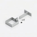 Adjustable Aluminium Pipe Clip 72×72mm – 30–100mm Offset — RAL 9006