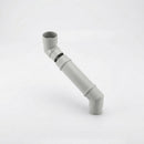 Flush Joint Adjustable Swanneck 63mm Downpipe Connector — RAL 7035