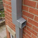 Flush Joint Aluminium Downpipe Bend 72x72mm — Other Colour TBA / 92.5 Degrees (in use)