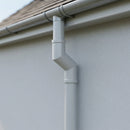 Flush Joint Aluminium Downpipe Bends 63mm Diameter — RAL 7035 / 112.5 Deg (in use)