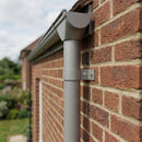 Aluminium Downpipe Clip 76mm Diameter — RAL 7036 (in use)