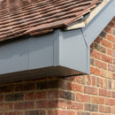 L Return Fascia Board Angle Covers – Aluminium Corner Fascia — RAL 7037 / 90 Deg External Angle (in use)
