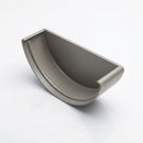 Half Round Aluminium Gutter Stop End - 125mm — RAL 7036