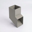 72x72mm Flush Joint Aluminium Downpipe Shoe — RAL 7036